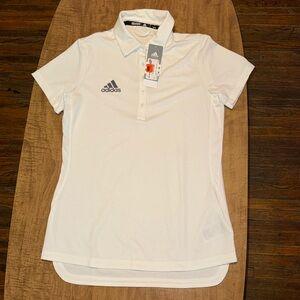 adidas white polo